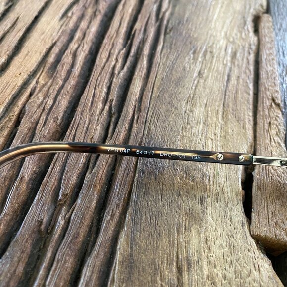 Prada Eyeglasses Brown Tortoise Gold VPR 04P 54-17-135 DHO-101 - Picture 7 of 12